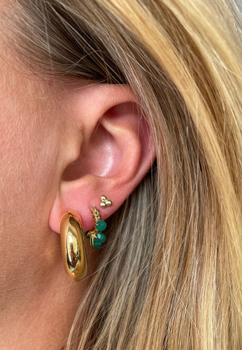 Thick Open Gold Hoops